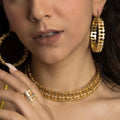 Olive Green Hashtag XL Hoops