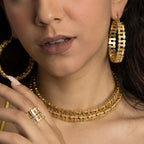Olive Green Hashtag XL Hoops