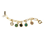 Peace (Salaam) Blue Turquoise Studded Charm
