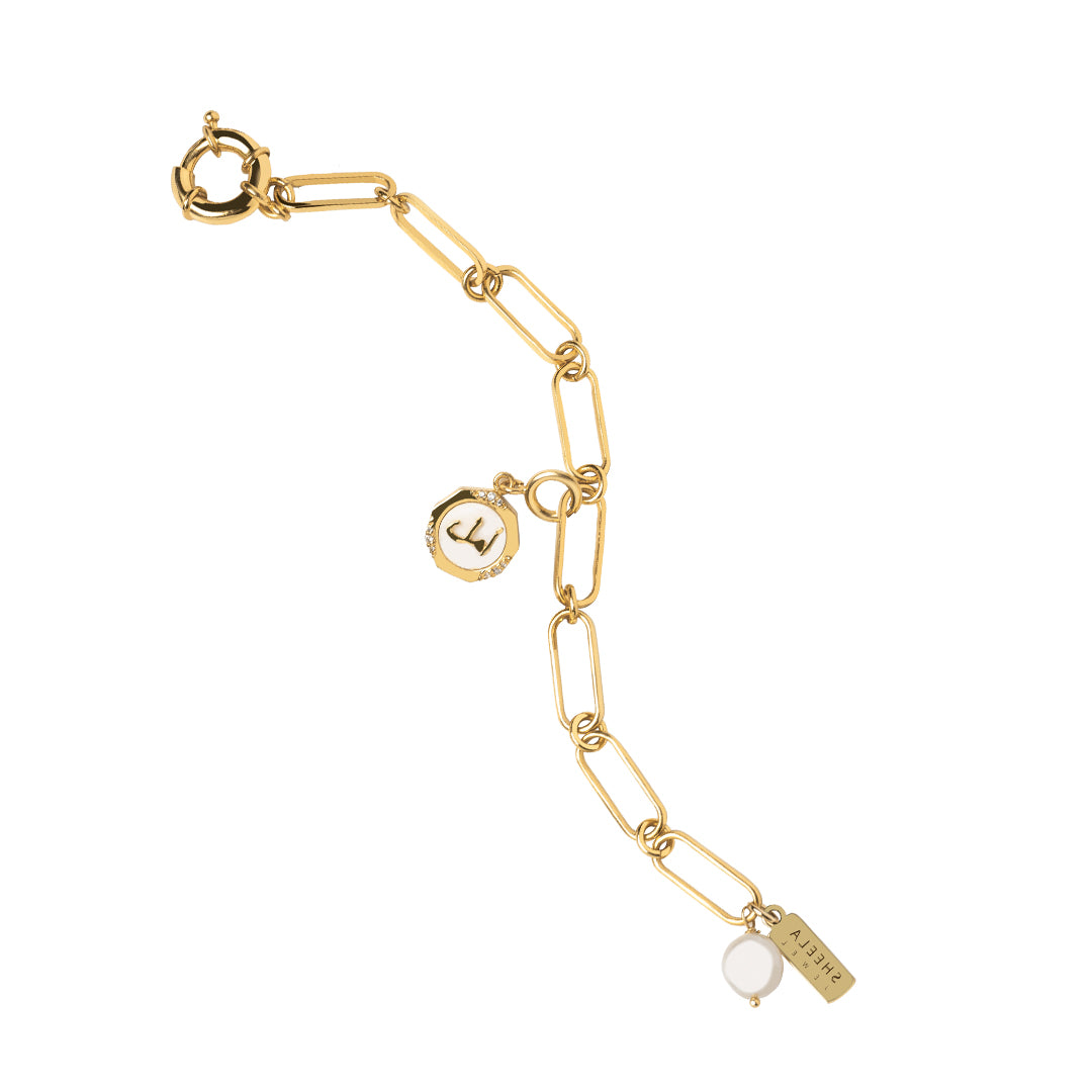 Hope (Amal) Mother of Pearl Charm Bracelet
