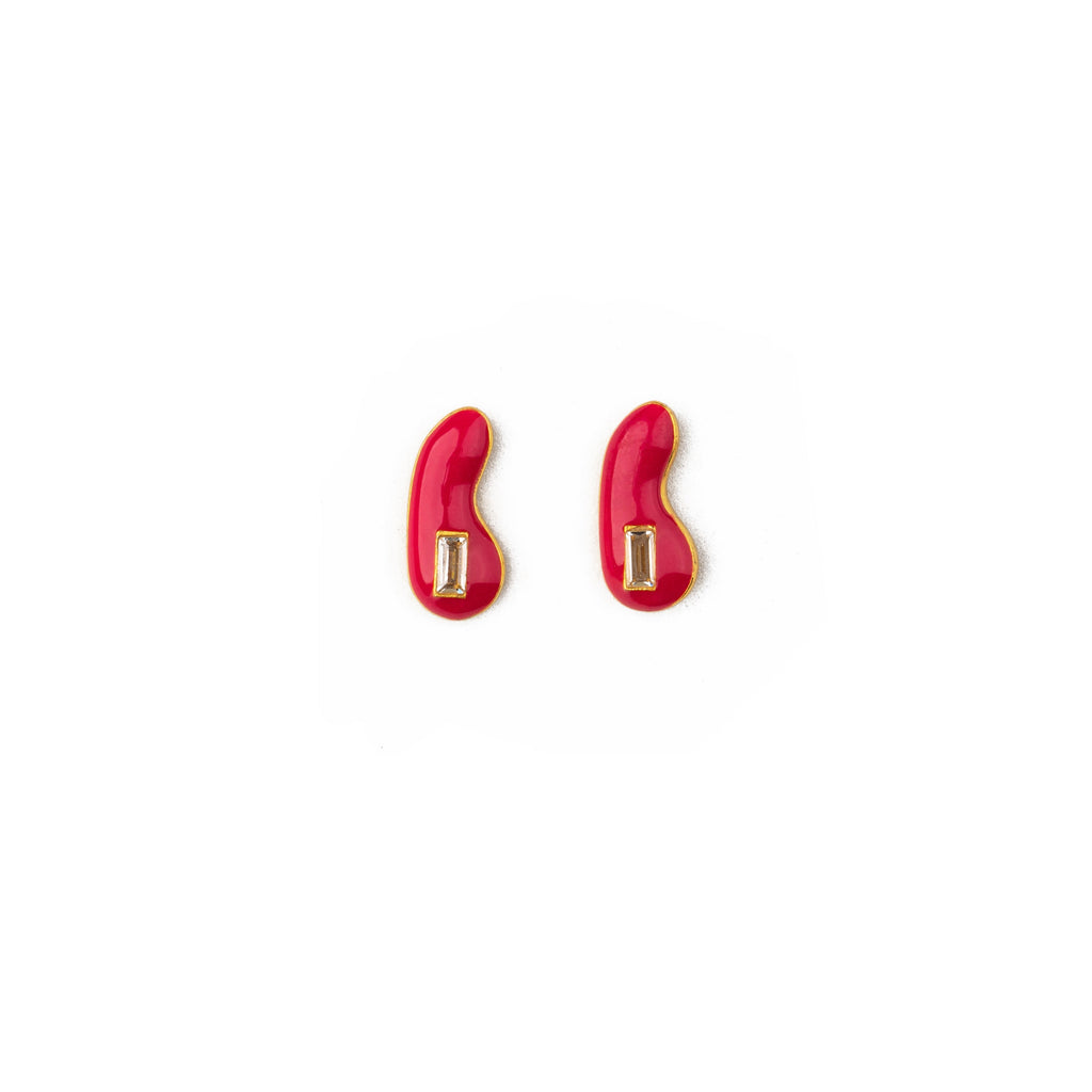 Pop Pink Mini Blob Studs