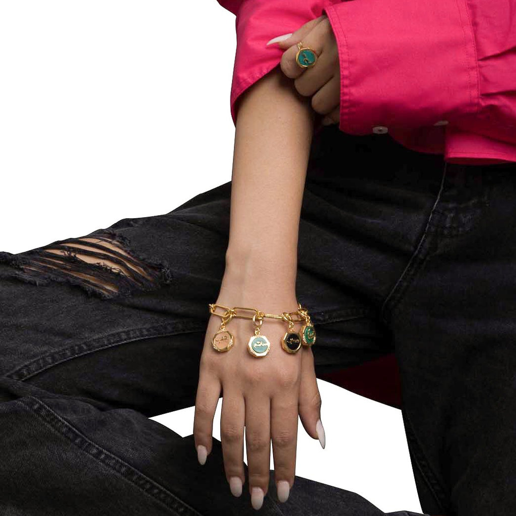 Shukr (Gratitude) Rose Quartz Charm Bracelet