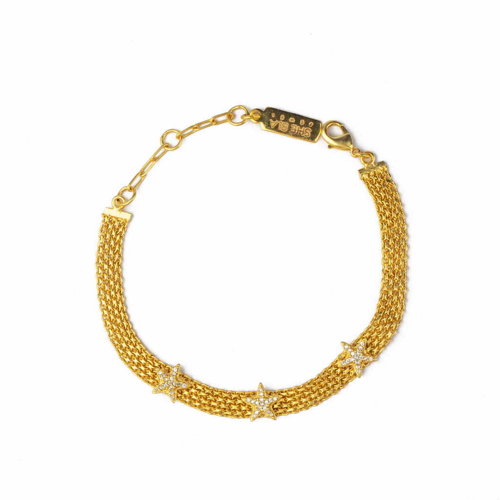 Flat Chain Star Bracelet