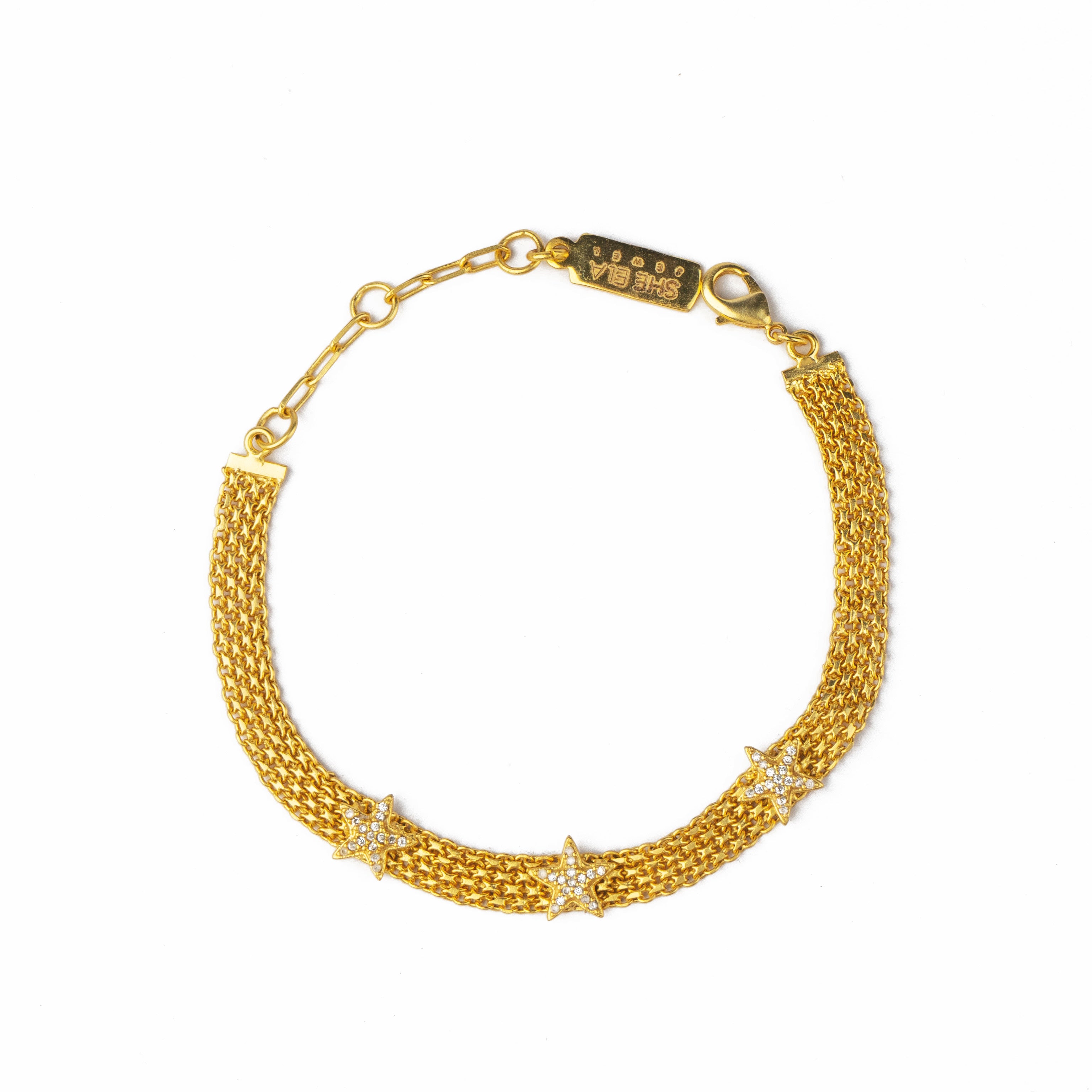 Flat Chain Star Bracelet
