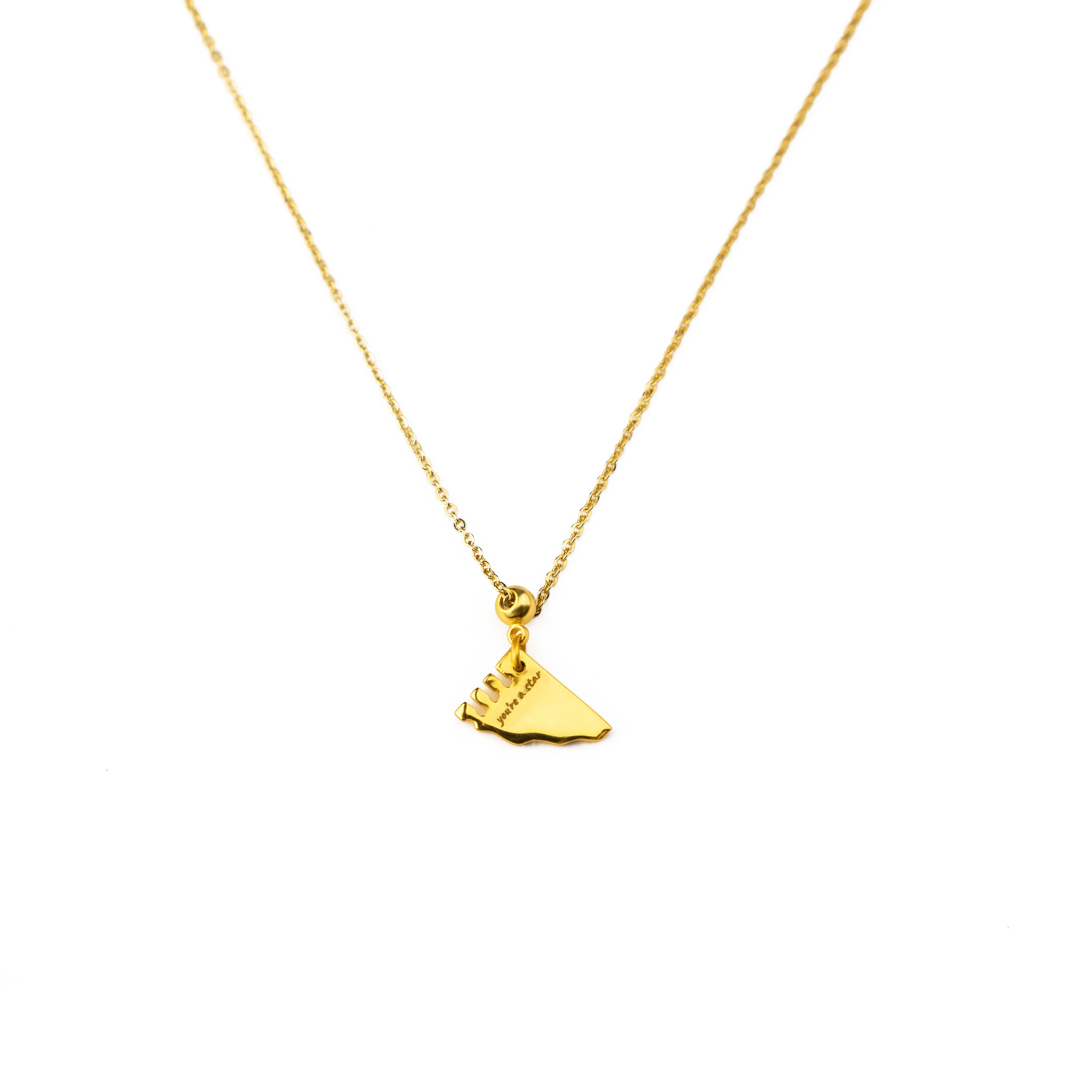 You're A Star Mini Diary Note Slider Necklace